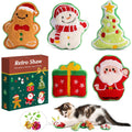 Retro Shaw Catnip Cat Toys Christmas, Cute Santa Claus Xmas Trees Snowman