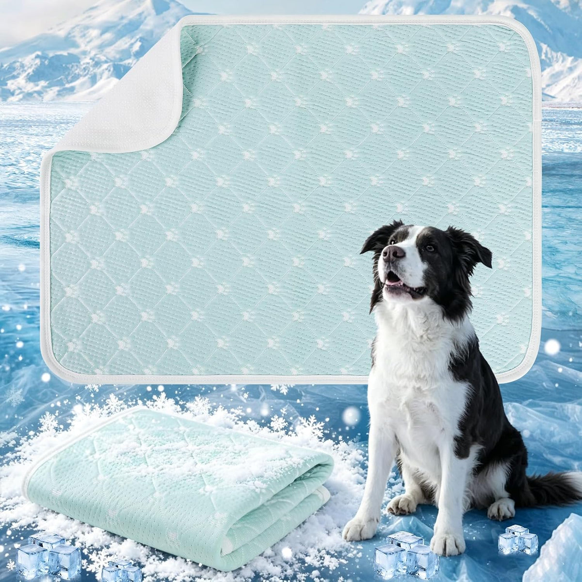 Cooling Mat for Dogs Cats,Pet Dog Cooling Mat Blanket for Dogs,36x24, Blue