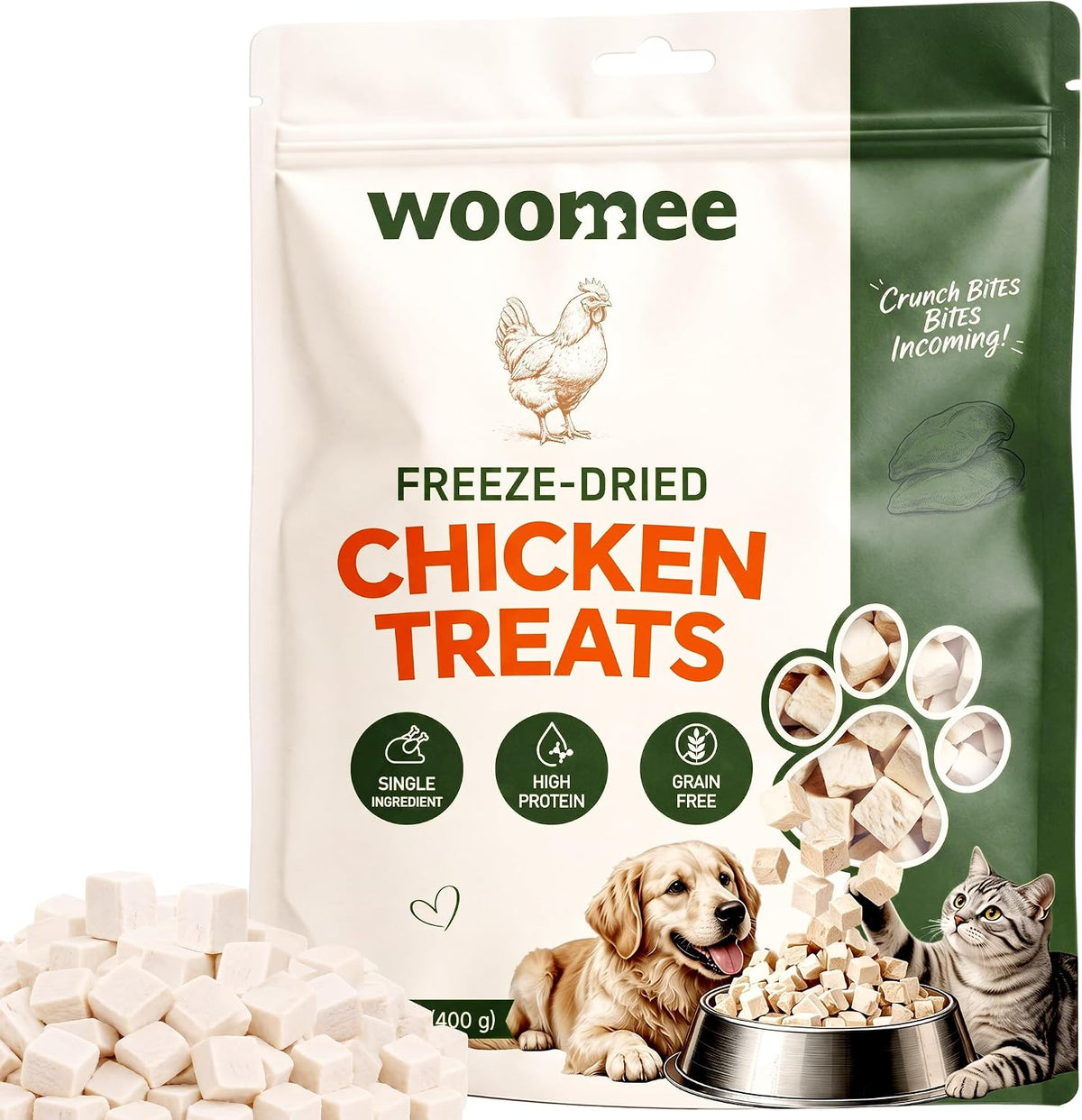 Freeze Dried Chicken Cat & Dog Treats, Bulk Value Pack, 14.1 oz