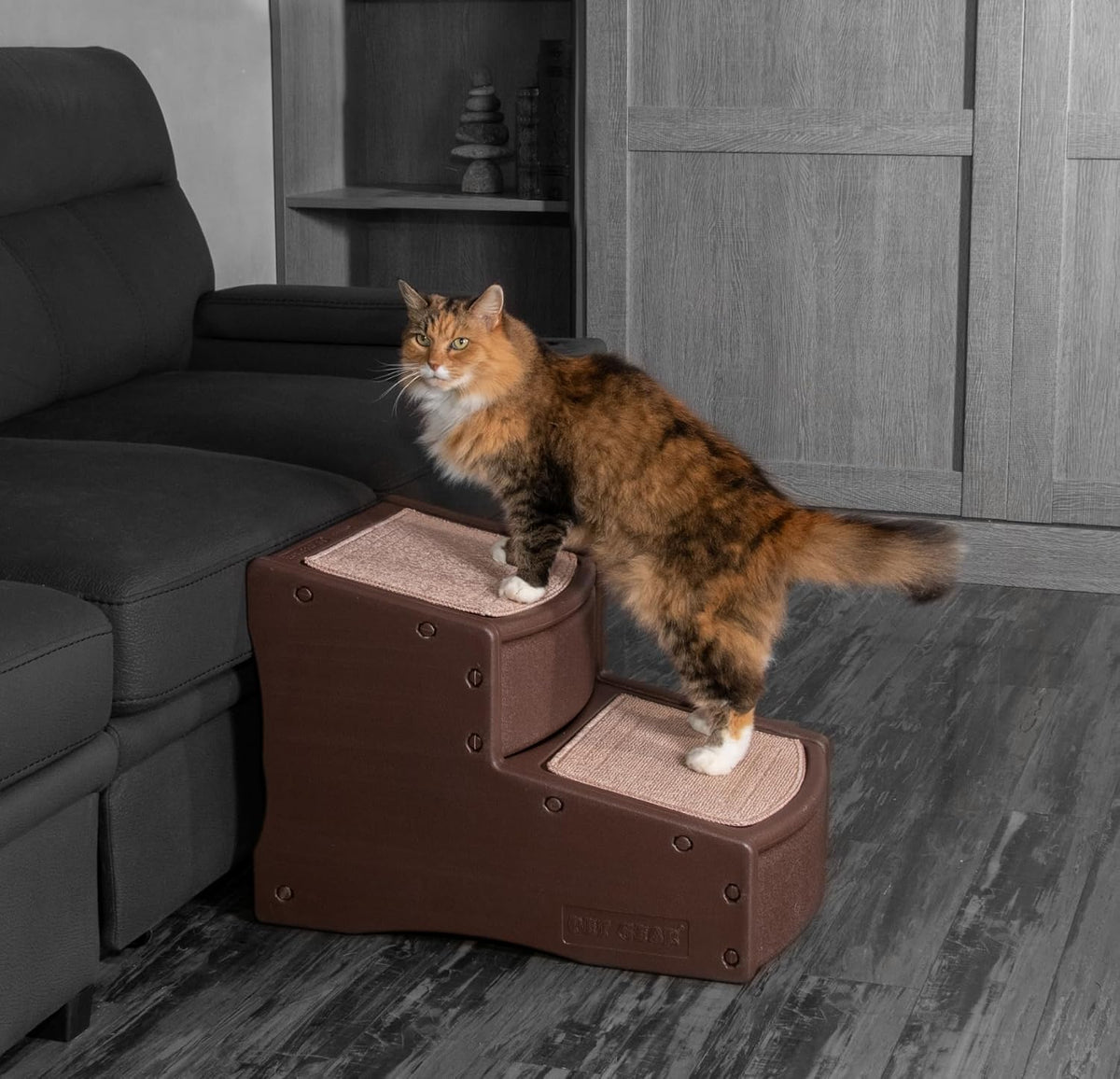 Pet Gear Easy Step II Pet Stairs, Espresso, 2 Step