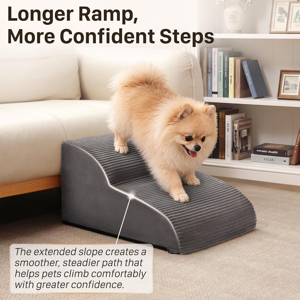 Aodisman 2-Step Dog Stairs for Small Dogs, 11.8" H Pet Stairs for Couch