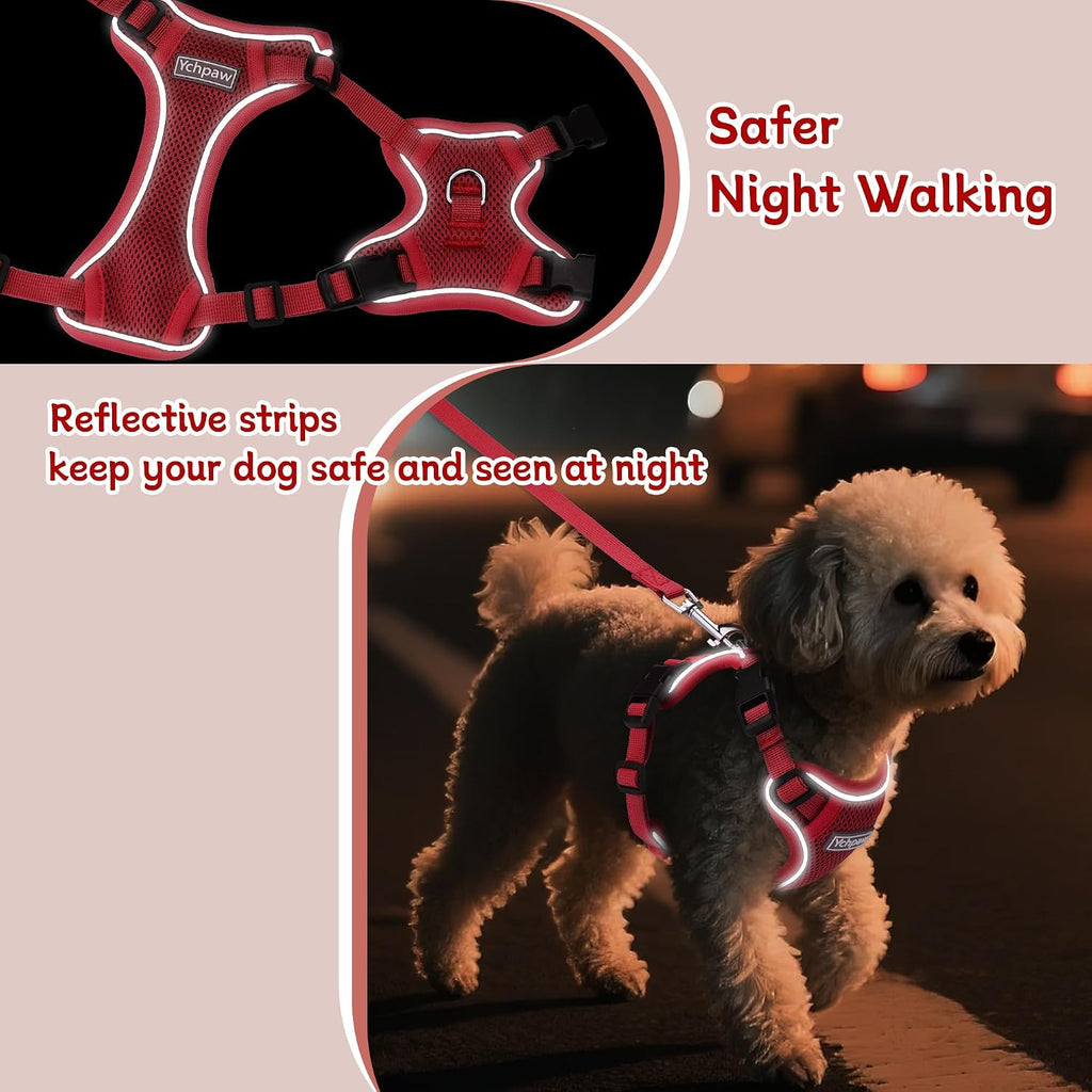 Small Dog Harness and Leash Set, Adjustable Small Sized Pet Vest