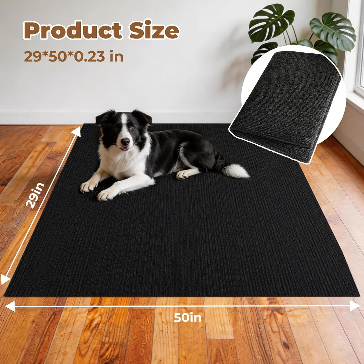 Dog Crate Mat, 29 in X 50 in Dog Playpen Mat Kennel Mat