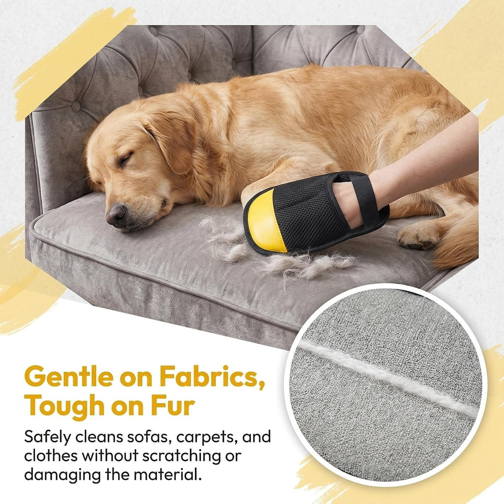 Pet Hair Removal Glove for Dogs & Cats, Upgraded Reusable Electrostatic Pet Hair Glove, Magic Brush Pet Hair Remover for Laundry, Couch, Carpet, Car Seat