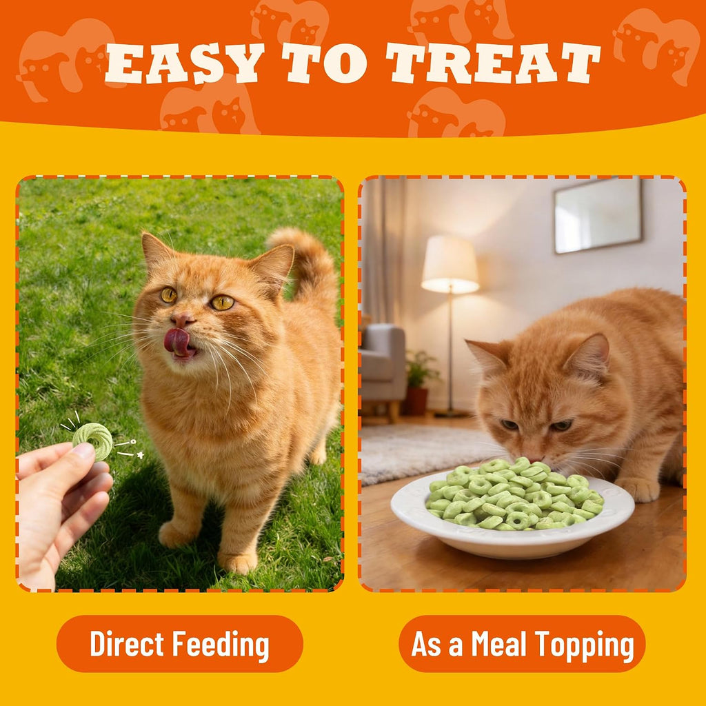 8 oz Cat Grass Treats - Hairball Control & Catnip Flavor