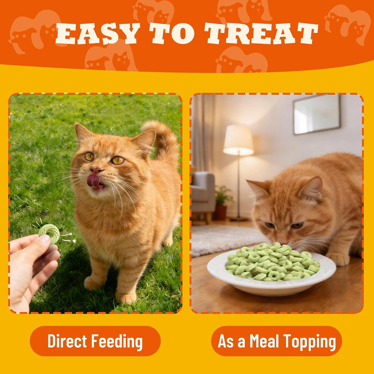 8 oz Cat Grass Treats - Hairball Control & Catnip Flavor