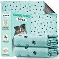 Fostanfly Washable Pee Pads for Dogs, Leak-Proof, 54"x54"-2 Pack, Green | Ultra-Absorbent, Waterproof, Non-Slip, Large Reusable Pee Pads for Puppy Potty Training, Crate and Playpen with 8 Tie Straps