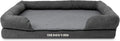 The Dog’s Bed Replacement Outer Cover, Plush Fabric, Grey Plush, XL