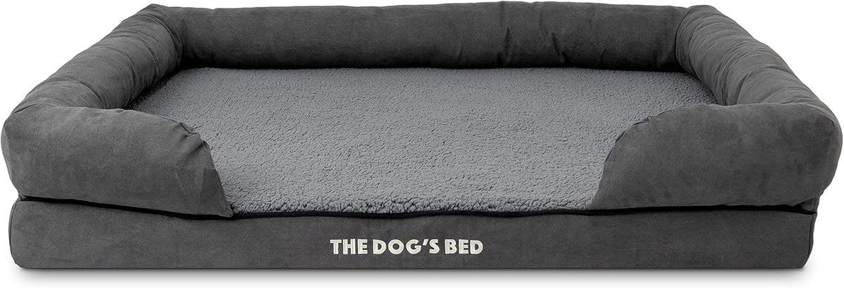 The Dog’s Bed Replacement Outer Cover, Plush Fabric, Grey Plush, XL