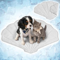 PetAmi Dog Cooling Mat Reversible Fleece Blanket for Pet Cat, S 33x39, Grey