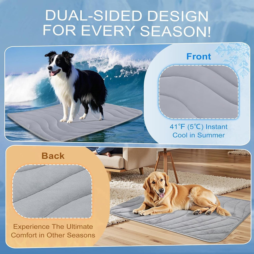 Cozyide Dog Cooling Mat, Q-Max>0.45, 40 L x 28" W, Dark Grey