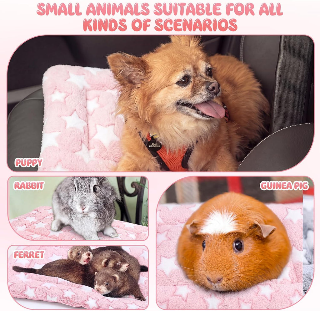 VitalCozy 2 Pcs 14" X 21" Self Warming Cat Pet Mat, Star, Pink