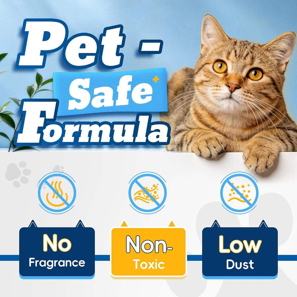 LMJP Crystal Cat Litter for Long-Lasting Odor Control, Non-Clumping, 8.6lb