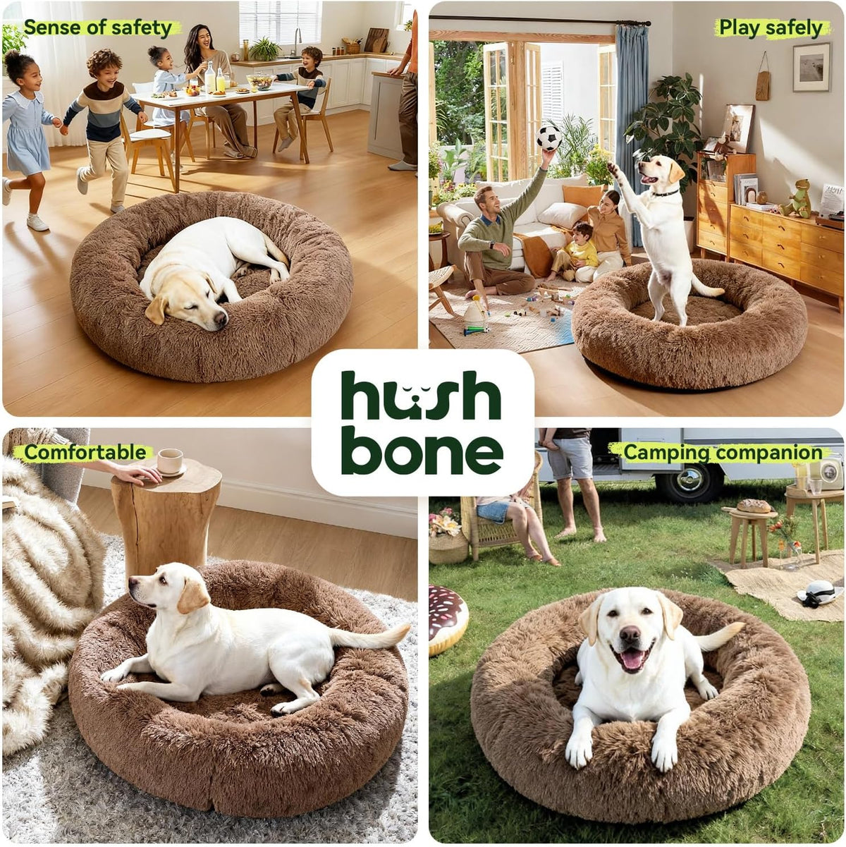 Memory Foam Orthopedic XXXL Dog Beds for Extra Large Size Dog,54 Inch,Camel