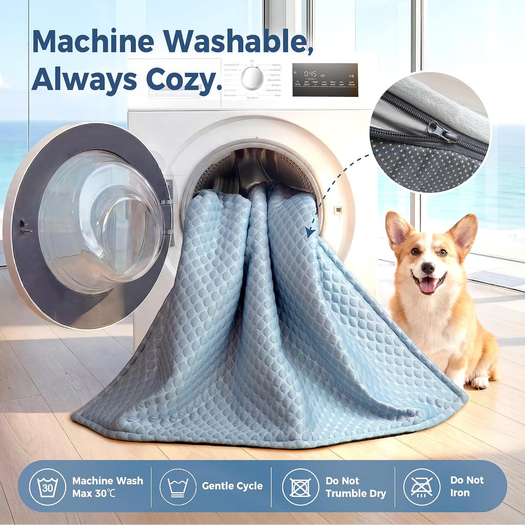 Medium Dog Cooling Bed for Sofa, 35x31 Inch Pets Couch Cover Mat