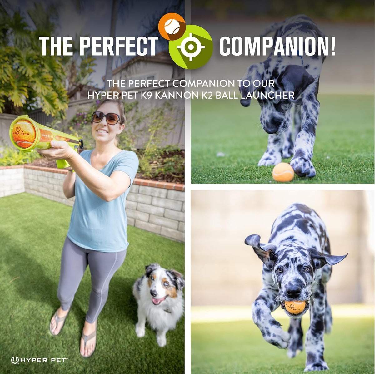 Hyper Pet MINI Tennis Balls for Dogs Safe Dog Toys & Tennis Balls for Exercise, Training, Hyper Pet K9 Kannon Dog Ball Launcher) Bright Colored Interactive Orange Pack of 4 | Safe playthings for exercise and training, works with the K9 Kannon launcher,...