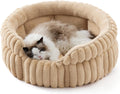 Bedsure ComfyFleece® Washable Cute Large Cat Bed,Soft Round Puppy Bed,23in