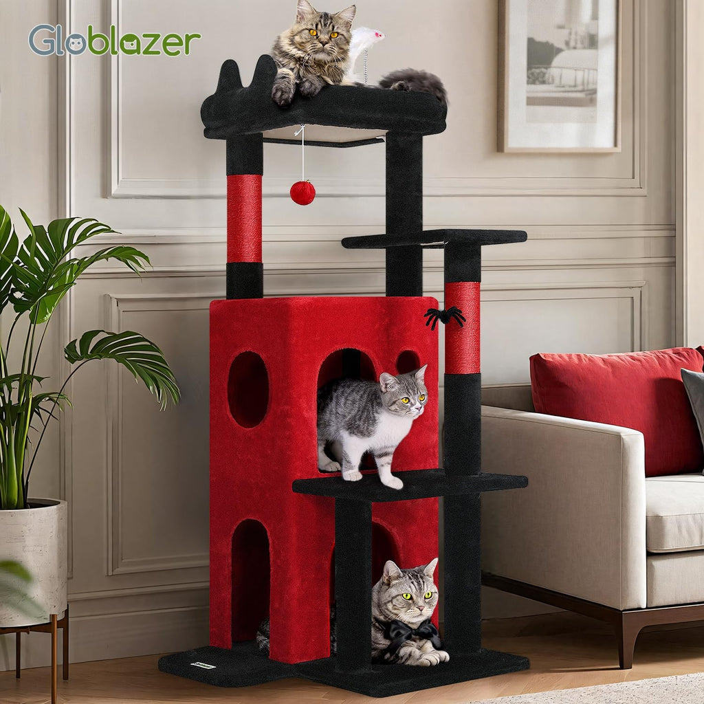 Globlazer Gothic Cat Tree Tower for Indoor Cats Large Adult, FC50, Goth