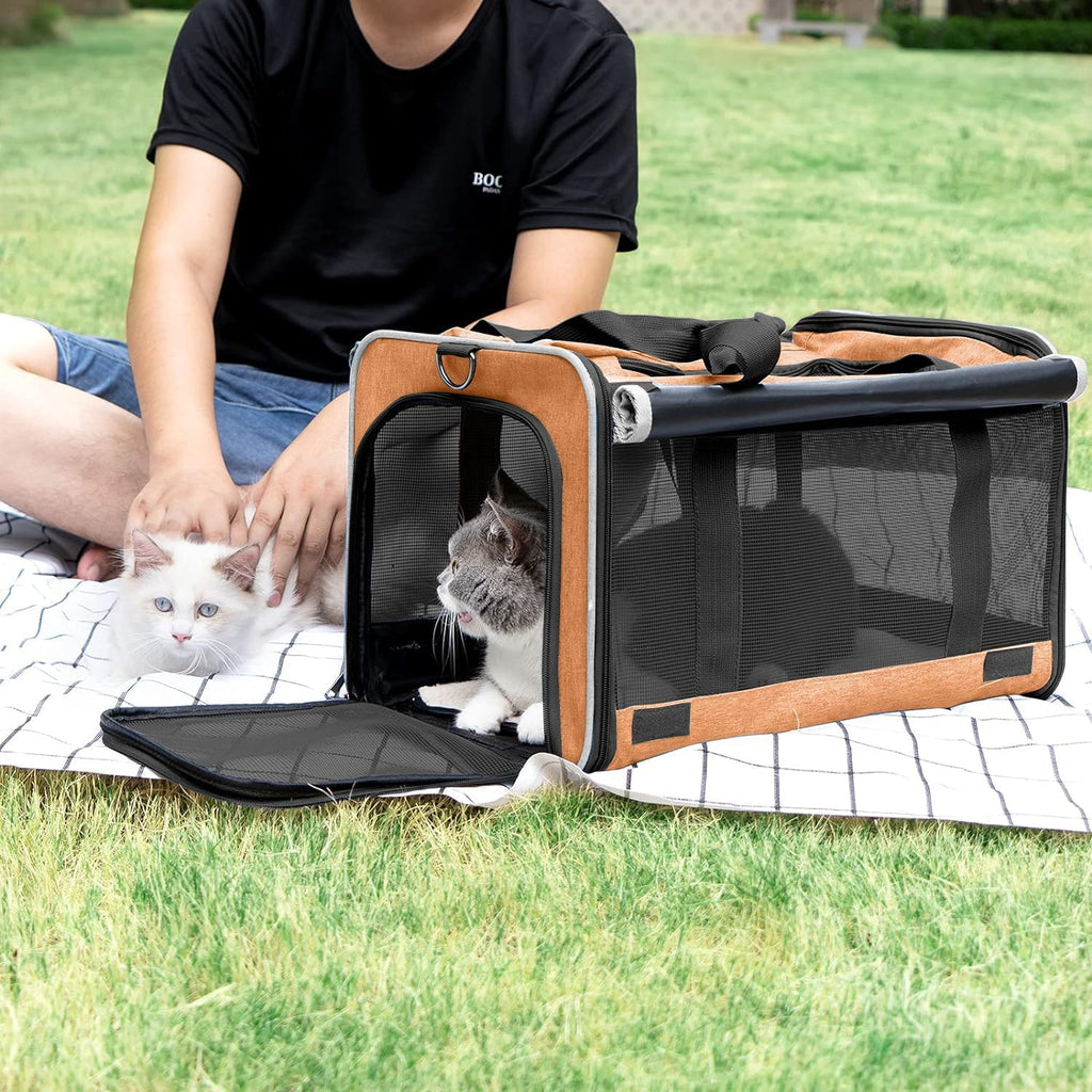 GAPZER Dog Carry Bag Puppy, Pet Soft-Shell Portable Kennel Crate 0-15 lbs