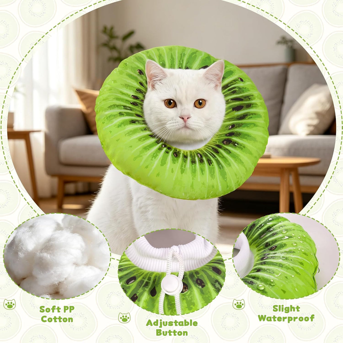 Soft Cat Cone, Medium Waterproof Cat Recovery Collar
