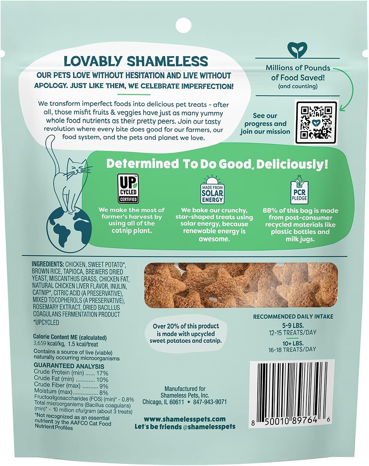 Shameless Pets Crunchy Cat Treats - Catnip N Chill, 3-Pk