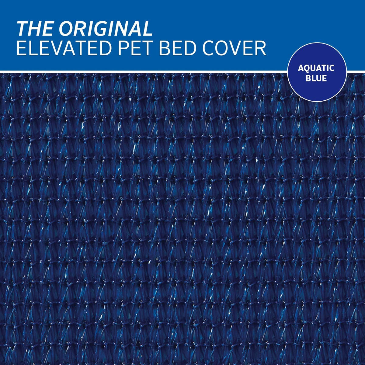 The Original Coolaroo Elevated Pet Bed Replacement Cover, Medium, Aquatic Blue