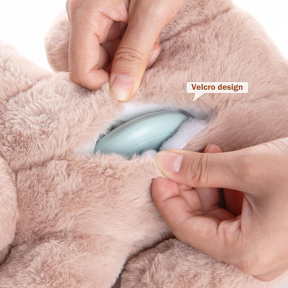 WEOK Puppy Heartbeat Toy, Dog Heartbeat Toy for Separation Anxiety Relief, Puppy Toy with Heartbeat Stuffed Animal Anxiety Calming Behavioral Aid Plush Toy for Dogs Cats Pets (Brown)