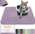 Cat Litter Mat 47"x27",Double Layer EVA Litterbox Mat Purple | Extra Large Honeycomb, Waterproof & non-slip, Odor-free, easy clean, washable durable floor protector,scatter control