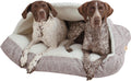 Snoozer Rectangle Cozy Cave Dog Bed, Hooded Dog Bed, Merlin Linen (M)