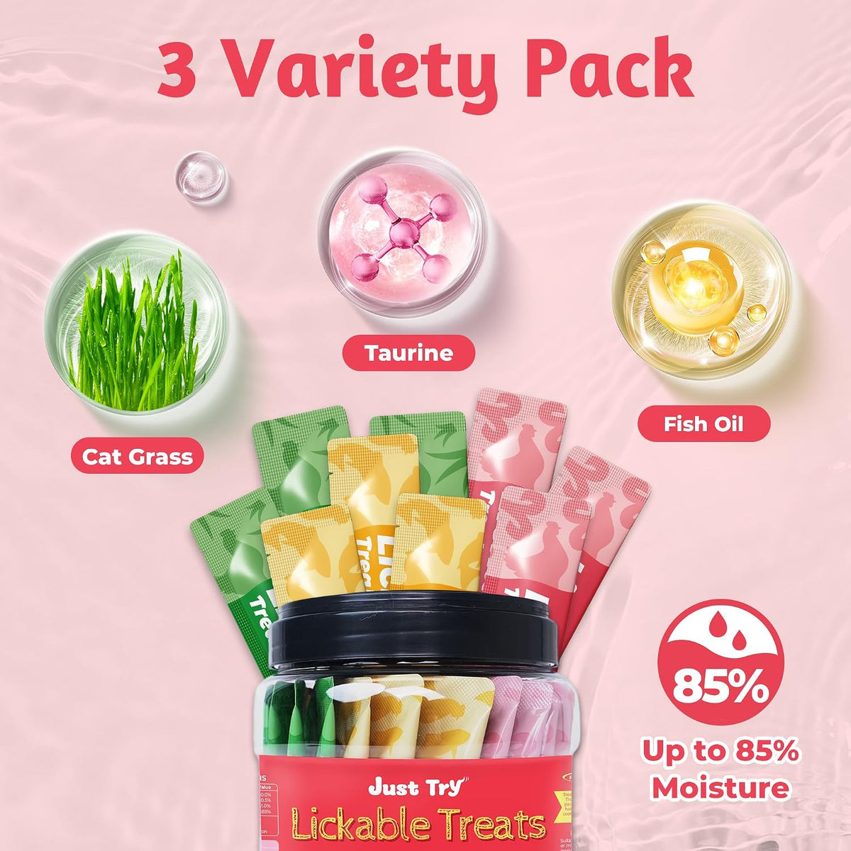 Just Try Lickable Cat Treats Variety Pack