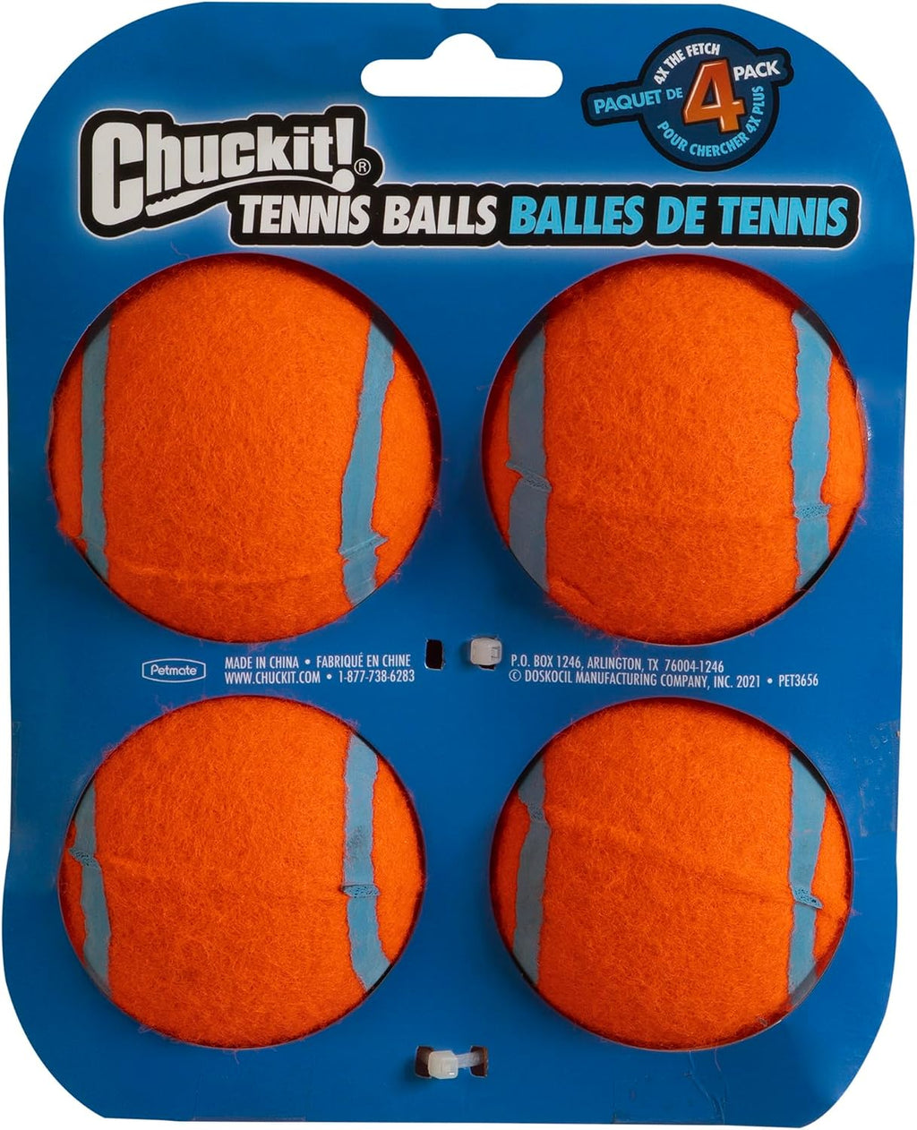 Chuckit! Dog Tennis Ball Dog Toy, (2.5 Inch Diameter) for Dogs 20-60 lbs, Medium (Pack of 48)