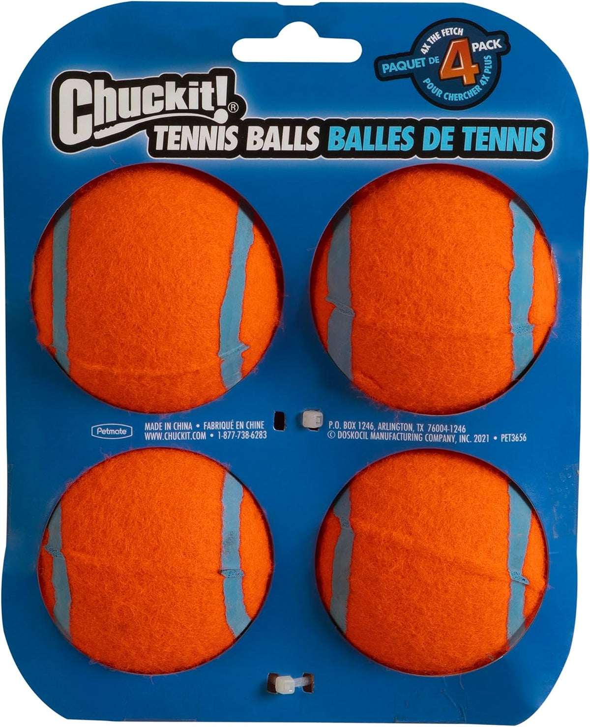 Chuckit! Dog Tennis Ball Dog Toy, (2.5 Inch Diameter) for Dogs 20-60 lbs, Medium (Pack of 48)