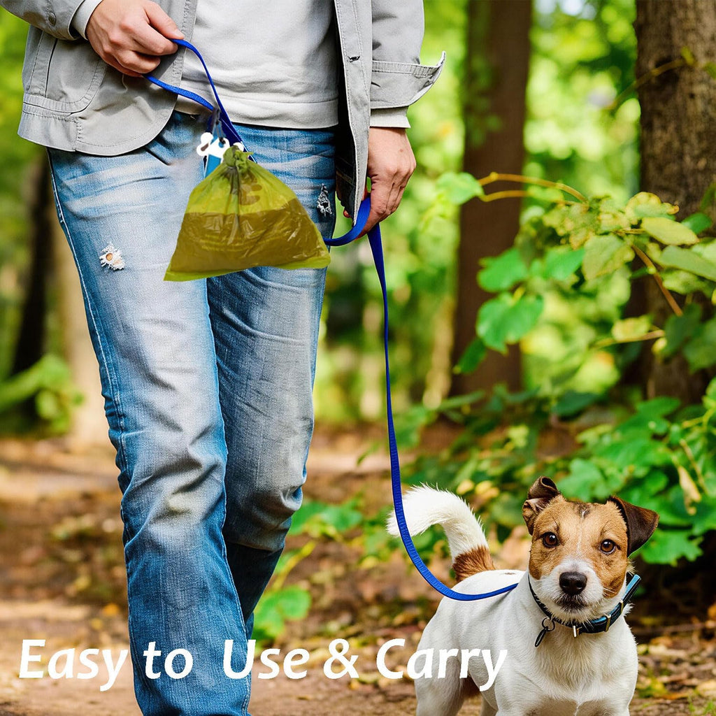 Dog Poop Bag Holder for Waste Bags Dispenser Leash Pet Waste Bag Carrier Hand Free Walking Holder,1PC White Holders