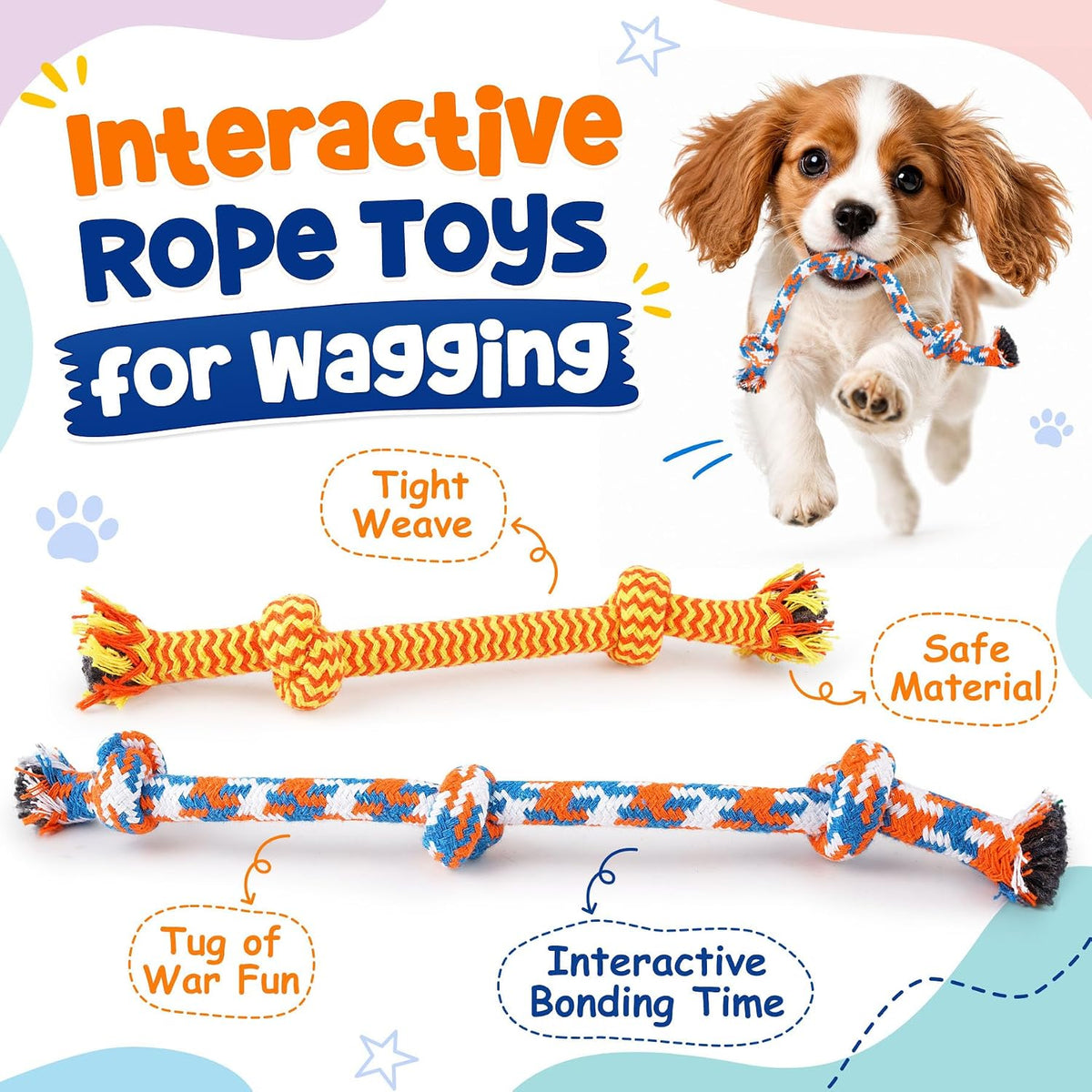 KIPRITII 9 Pack Puppy Toys for Teething, Small Dog Toys Set Keep Dogs Busy | No-Stuffing Dinosaur-Shaped Toy, Squeaky & Chew Play, Tug & Fetch, Boredom Relief, Indoor Play, Outdoor Interaction