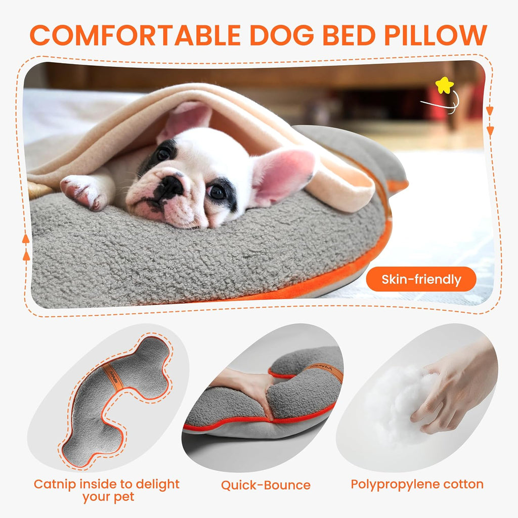 HiPetpy Dog Pillow, Soft Dog Pillows for Dogs, Head & Neck Support for Dog