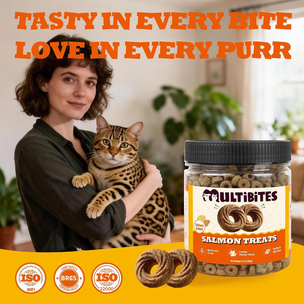 9 oz Salmon Treats for Cats with ensitive Stomach Omega-3