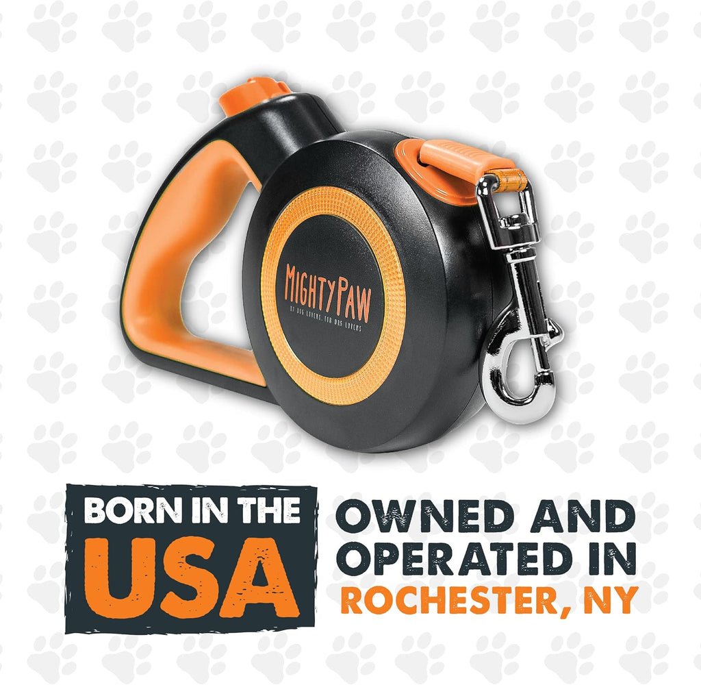 Mighty Paw Retractable Dog Leash, for Large Dogs, 50-110 lbs, Auto-Locking