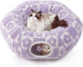 Lesure Donut Cute Jacquard Cat Tunnel Bed Kitten Toys for Puppy Bunny