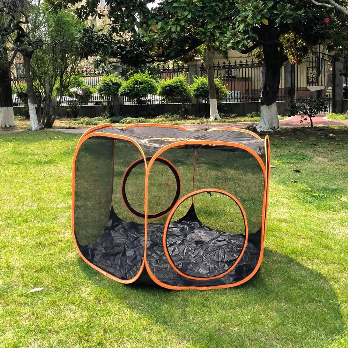 3 in 1 Cat Tent Tunnel 3-Level Climbing Tower with Tunnel Pet Play House Outdoor Large Foldable Cat Enclosure Puppy Playpens (3 in 1)
