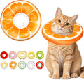 Cat Cone Collar Soft, Adjustable Cat Recovery Cone (Orange, M)
