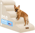Miorun Dog Stairs for High Beds, 24.5" Foam Pet Ramp Step for Small Dogs
