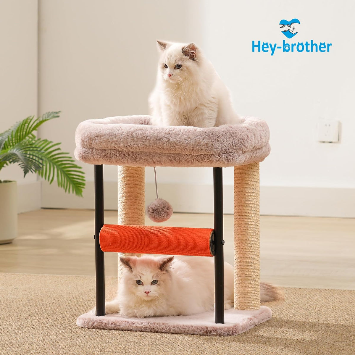 Hey-brother Cat Tree, Sturdy Tower with Sisal-Wrapped Columns, MPJ010SMU