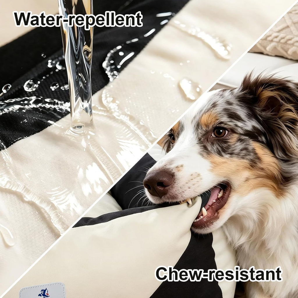 Cotton Canvas Dog Bed (290gsm Thick) 30"x25"x10" Durable Waterproof