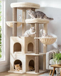 Globlazer Cat Tree Tower for Indoor Cats Large Adult, S63, Beige