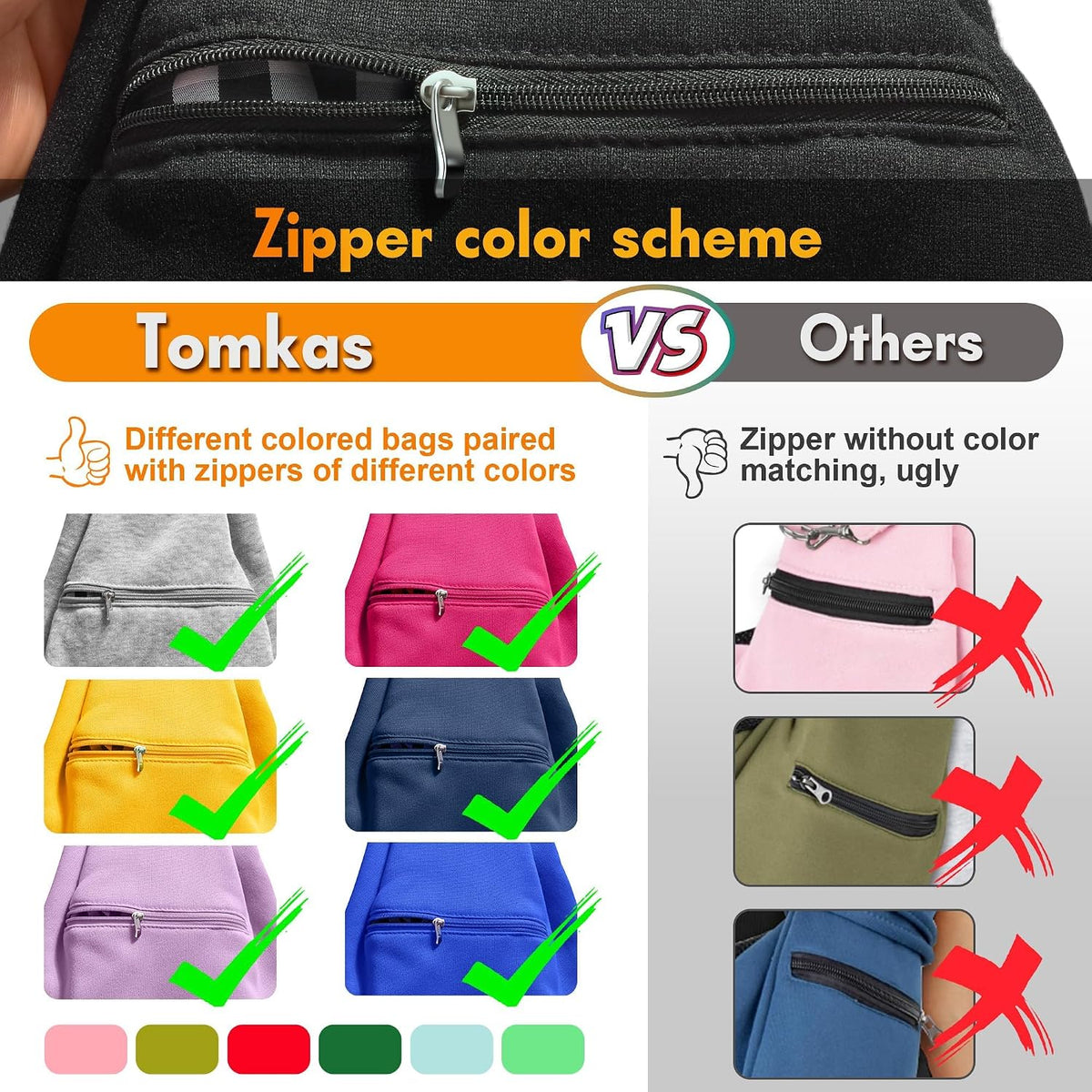 Tomkas Small Dog Cat Sling Carrier Puppy Purse Travel Wrap Soft Crossbody Pet Bag (Black, M - Zip Pocket & Classic Strap)