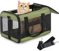 Conlun Cat Carrier Soft-Sided Pets Travel Carriers,Green M