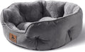 Asvin Medium Dog Bed for Medium Dogs, Cat Beds for Indoor Cats, Pet Bed for Puppy and Kitty, Extra Soft & Machine Washable with Anti-Slip & Water-Resistant Oxford Bottom, Grey, 25 inches