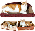 miwoowim 26'' Large Cardboard Cat Scratcher Bed and Box Set