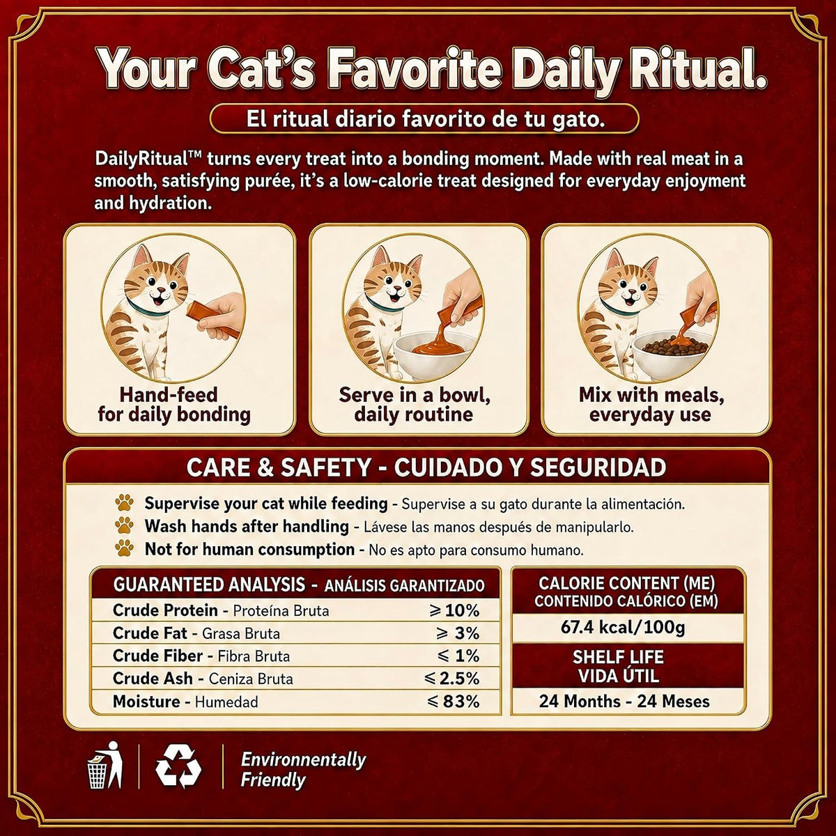 High-Meat Lickable Cat Treats 50 Count,Squeezable Creamy Purée with Vitamin E, 0.53 Ounces per Tube,Chicken & Seafood Variety