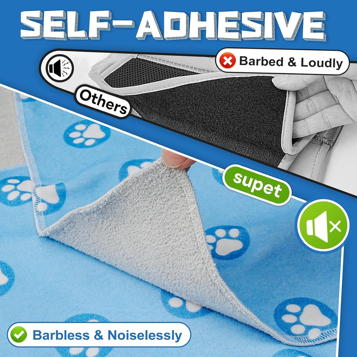 Supet Cat Grooming Wrap for Nail Trimming, Self-Adherent Calm Cat Swaddle